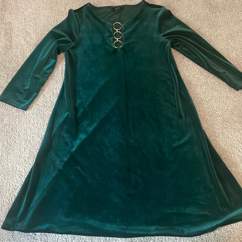 Green Velvet Dress